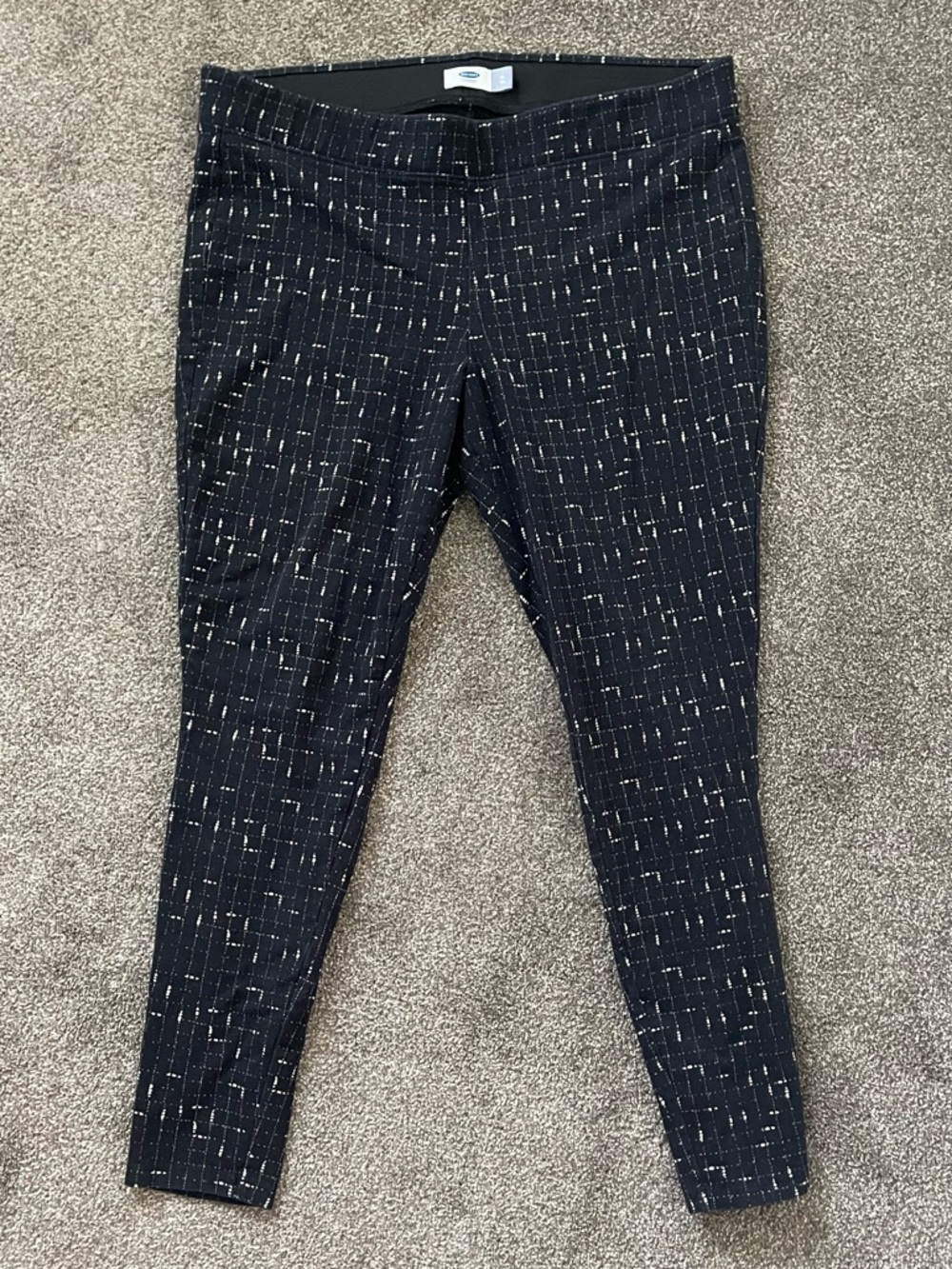 Old Navy Black Speckled Stretch Waist Pants